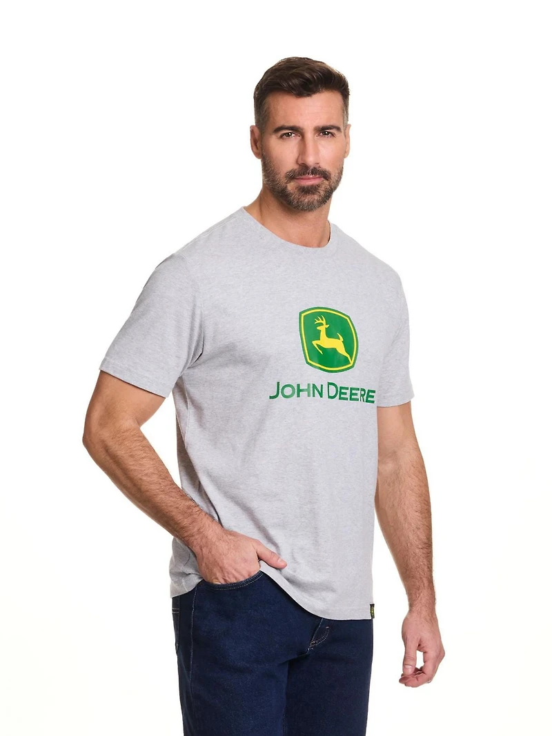 T-shirt à manches courtes avec logo John Deere pour hommes