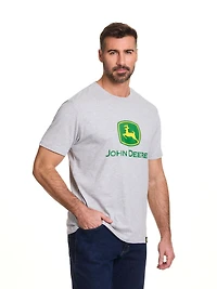 T-shirt à manches courtes avec logo John Deere pour hommes