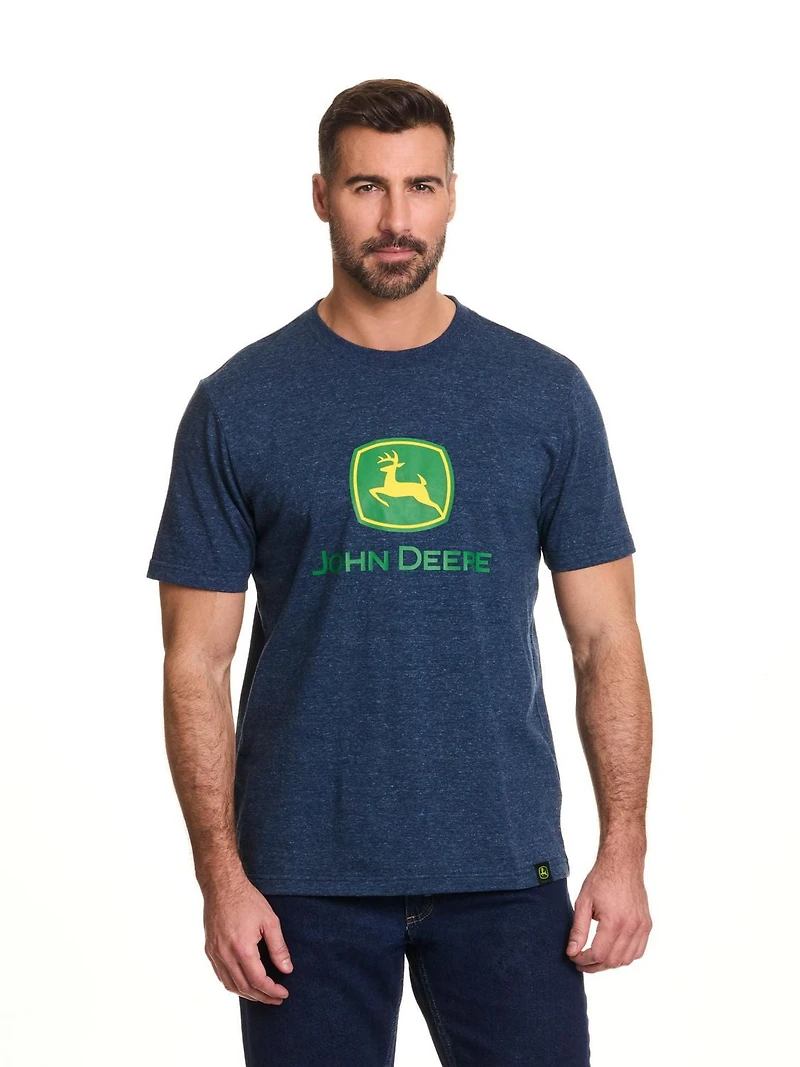 T-shirt à manches courtes avec logo John Deere pour hommes