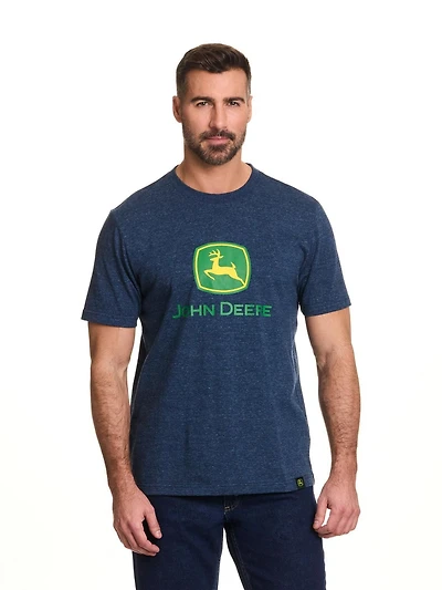 T-shirt à manches courtes avec logo John Deere pour hommes