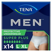TENA Incontinence Underwear for MEN, Protective, L/XL 14 Count, 14 Count, L/XL