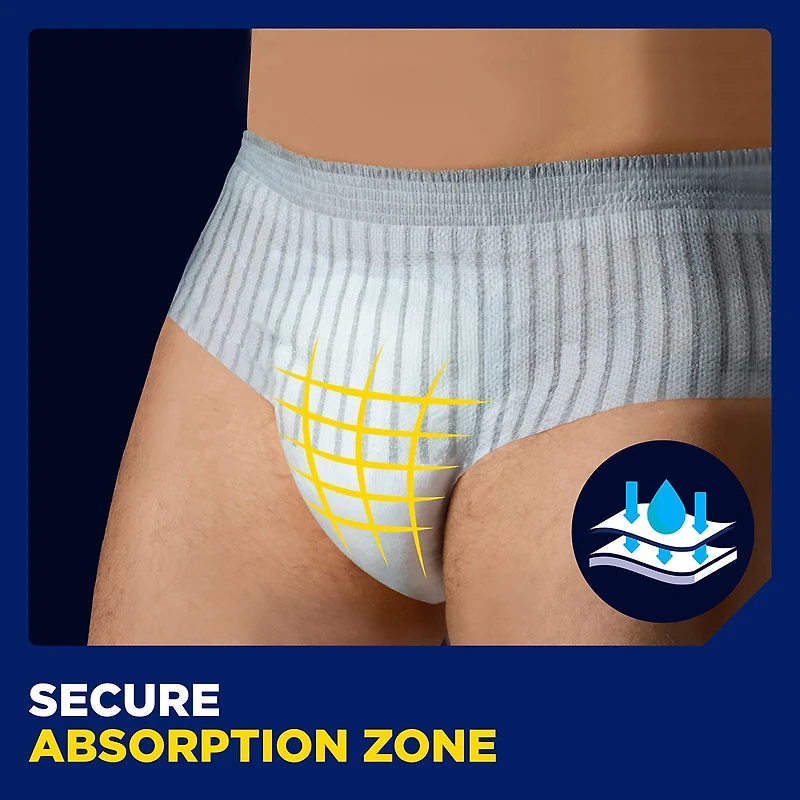 TENA Incontinence Underwear for MEN, Protective, L/XL 14 Count, 14 Count, L/XL
