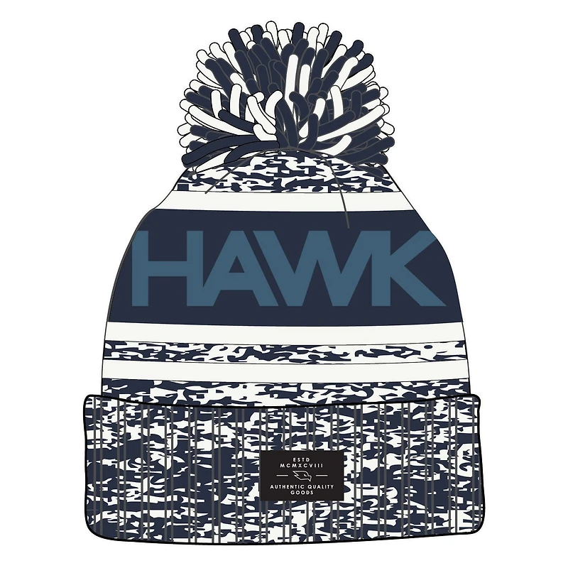 Bonnet à revers Tony Hawk pour hommes avec pompon