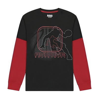 AND1 Boys Fade Away Long Sleeve Graphic Tee