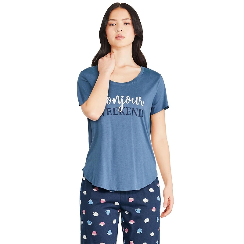 T-shirt à encolure dégagée George pour femmes