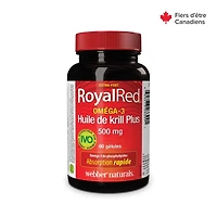 Webber Naturals® RoyalRed® Omega-3 Krill Oil plus, 500 mg, 60 Softgels