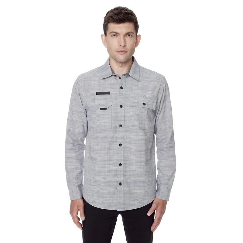 Chemise à manches longues Dark Black pour hommes