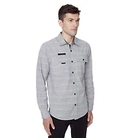 Chemise à manches longues Dark Black pour hommes