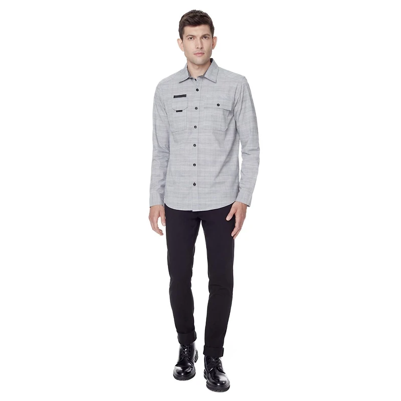 Chemise à manches longues Dark Black pour hommes