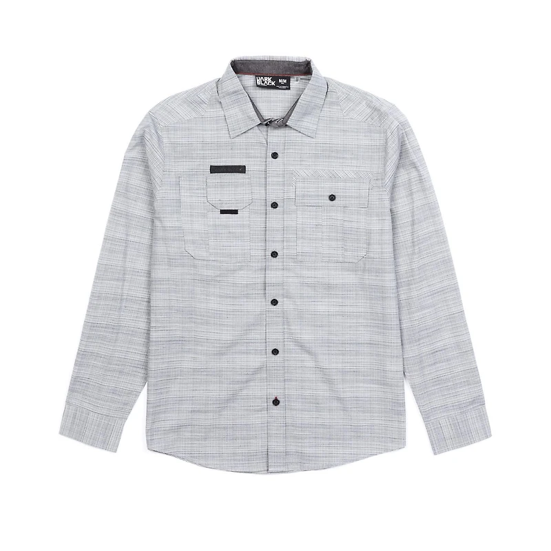 Chemise à manches longues Dark Black pour hommes