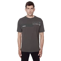 Dark Black Men's Short-Sleeve Graphic  T-Shirt