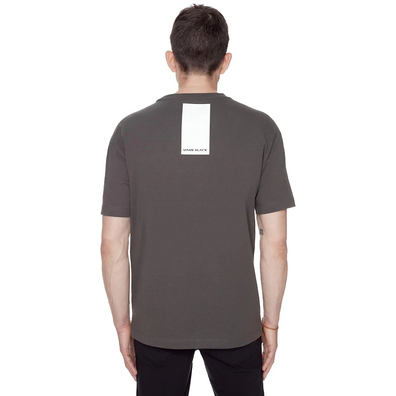 Dark Black Men's Short-Sleeve Graphic  T-Shirt