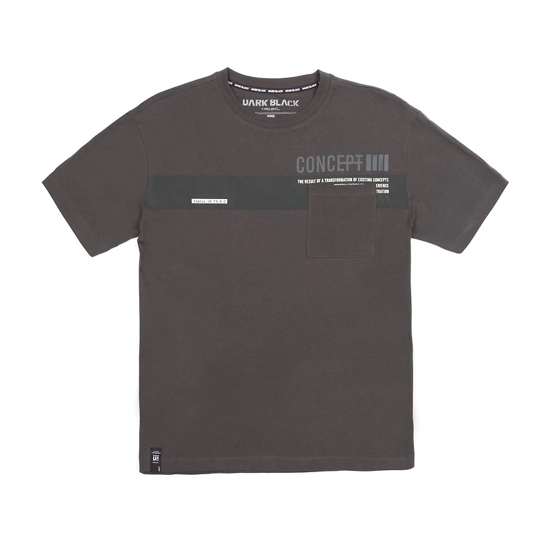Dark Black Men's Short-Sleeve Graphic  T-Shirt