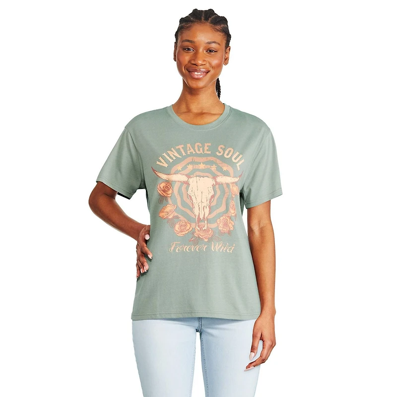 T-shirt à imprimé graphique The Pink Closet pour femmes