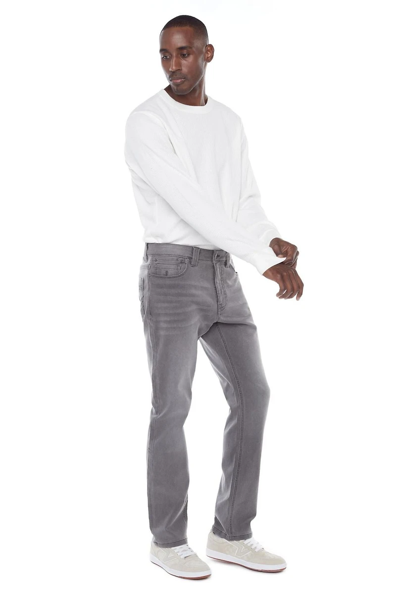 Jeaniologie ™ Men 5-Pocket Straight Fit Jeans | Grey, Sizes 28 - 38