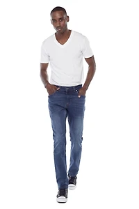 Jeaniologie ™ Men 5 Pocket Straight Fit Jeans | Medium Wash, Sizes 28 - 38