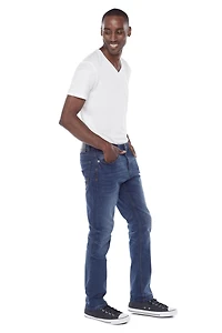 Jeaniologie ™ Men 5 Pocket Straight Fit Jeans | Medium Wash, Sizes 28 - 38