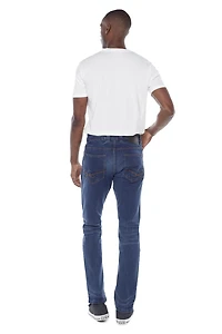 Jeaniologie ™ Men 5 Pocket Straight Fit Jeans | Medium Wash, Sizes 28 - 38