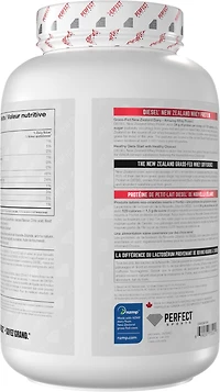 PERFECT Sports - Protéine de lactosérum de Nouvelle-Zélande DIESEL, crème glacée à la fraise 2 lb (908 g) DIESEL Protéine de lactosérum de Nouvelle-Zélande
