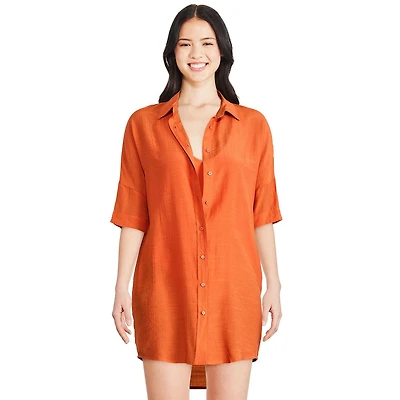 George Women's Long Button-Up Shirt