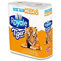 Essuie-tout Tiger Towel de Royale, 2 rouleaux mega