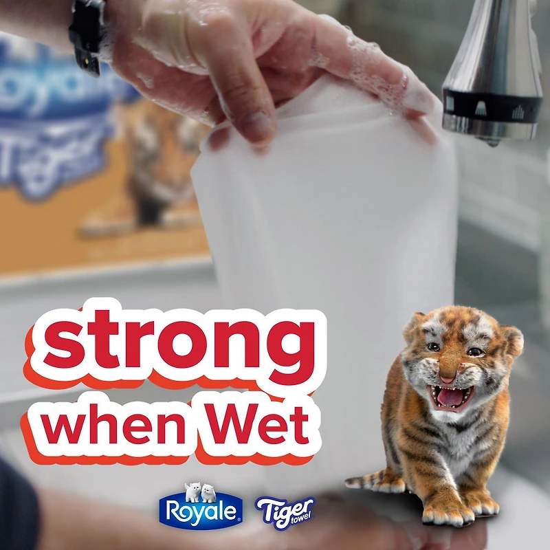 Essuie-tout Tiger Towel de Royale, 2 rouleaux mega
