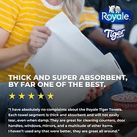 Essuie-tout Tiger Towel de Royale, 2 rouleaux mega