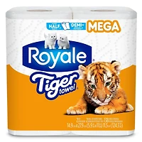 Essuie-tout Tiger Towel de Royale, 2 rouleaux mega