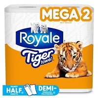 Essuie-tout Tiger Towel de Royale, 2 rouleaux mega
