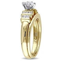 Ensemble de mariage Miabella avec diamants 1/2 CT poids total en or jaune 14K