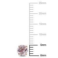 Clous d'oreille Tangelo avec morganites 1 CT PBT en or rosé 10K