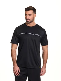 John Deere Men’s Interlock Yoked Short Sleeve Tee, Tee
