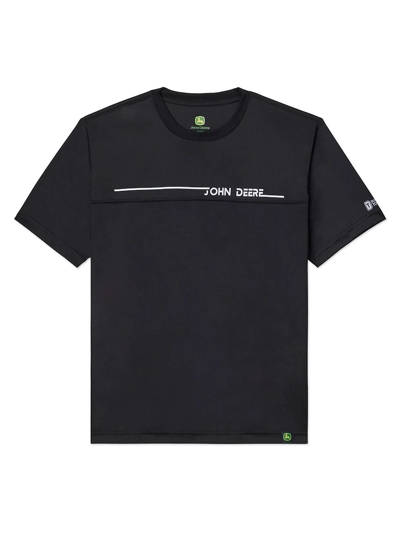 John Deere Men’s Interlock Yoked Short Sleeve Tee, Tee