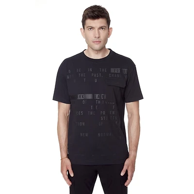 Dark Black Men's Short-Sleeve Graphic T-Shirt