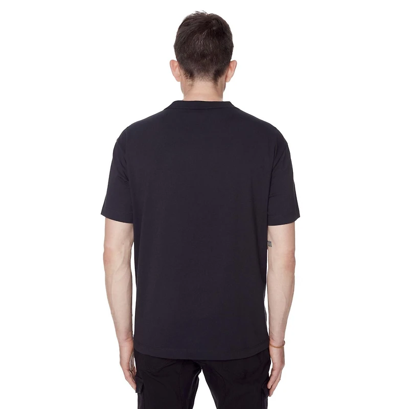 Dark Black Men's Short-Sleeve Graphic T-Shirt