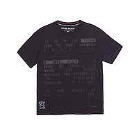 Dark Black Men's Short-Sleeve Graphic  T-Shirt