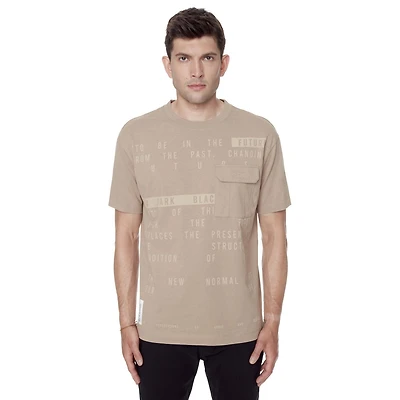 Dark Black Men's Short-Sleeve Graphic  T-Shirt