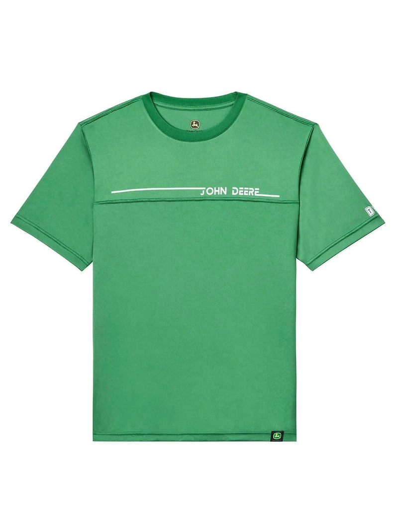 John Deere Men’s Interlock Yoked Short Sleeve Tee