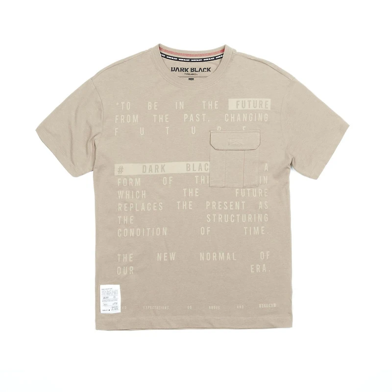 Dark Black Men's Short-Sleeve Graphic  T-Shirt