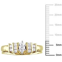 Ensemble de mariage Miabella avec diamants 1/2 CT poids total en or jaune 14K