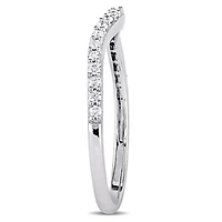 Bague de mariage contour courbée Miabella avec diamants 1/4 CT poids total en or blanc 14K