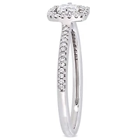 Bague de fiançailles auréole Miabella avec diamants 1/2 CT poids total, en or blanc 14K
