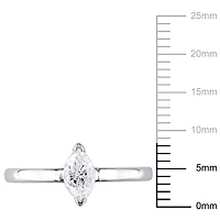 Bague de fiançailles solitaire Miabella avec diamant de coupe marquise 1/2 CT poids total