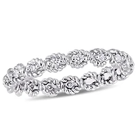 Bague éternité torsadée Miabella avec diamants 1/6 CT poids total en or blanc 10K