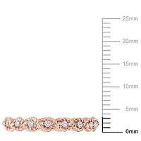 Bague éternité torsadée Miabella avec diamants 1/6 CT poids total en or rosé 10K