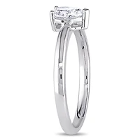 Bague de fiançailles solitaire Miabella avec diamant de coupe poire 1/2 CT poids total, en or blanc 14K