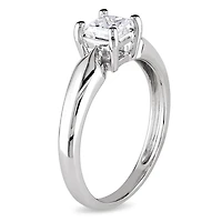 Bague de fiançailles solitaire Miabella avec diamant 1/2 CT poids total en or blanc 14K