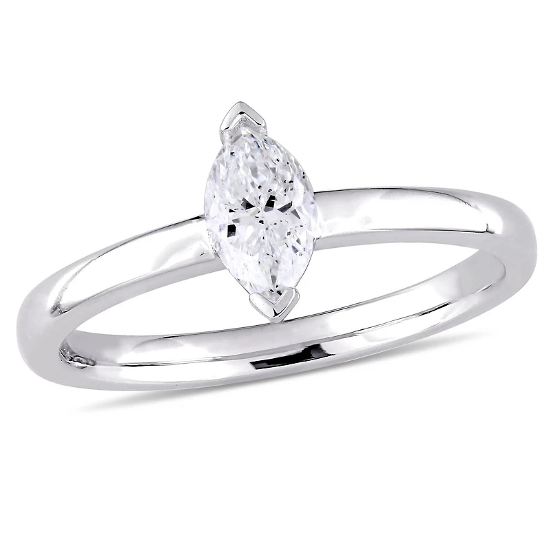 Bague de fiançailles solitaire Miabella avec diamant de coupe marquise 1/2 CT poids total