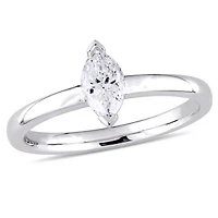 Bague de fiançailles solitaire Miabella avec diamant de coupe marquise 1/2 CT poids total