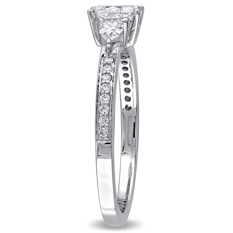 Miabella 5/8 Carat T.W. Diamond 14k White Gold Three-Stone Engagement Ring